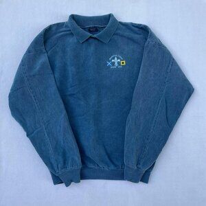 Vintage Wek the World Blue “Madeline Island Yacht Club” Embroider Sweater Size 1